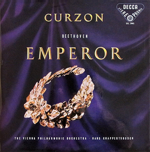 Front cover of Curzon, Beethoven, The Vienna Philharmonic Orchestra ∙ Hans Knappertsbusch – Emperor, Decca, UK, 1958