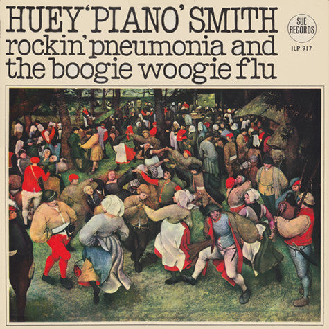 Front cover of Huey "Piano" Smith & The Clowns – Rockin' Pneumonia And The Boogie Woogie Flu, Sue Records, UK, 1965