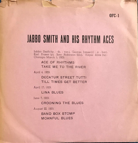 Front cover of Jabbo Smith And His Rhythm Aces – Untitled, Only For Collectors, Argentina