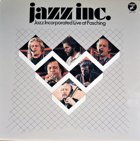 Front cover of Jazz Inc. – Live At Fasching, Caprice Records, Sweden, 1980