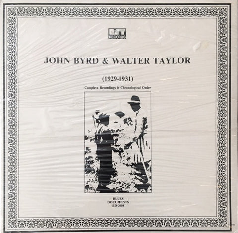 Front cover of John Byrd & Walter Taylor – (1929-1931), Rst Records, Austria, 1987