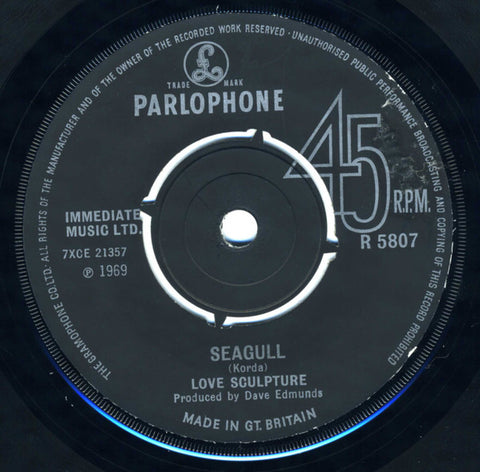 Front cover of Love Sculpture – Seagull, Parlophone, UK, 1969