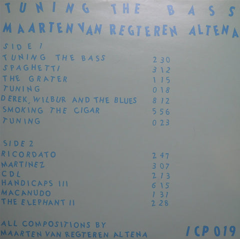 Front cover of Maarten Van Regteren Altena – Tuning The Bass, Instant Composers Pool, Netherlands, 1976