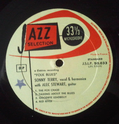 Front cover of Sonny Terry – Folk Blues, Jazz Selection, France