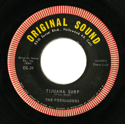 Front cover of The Persuaders – Tijuana Surf / Grunion Run, Original Sound, US, 1963