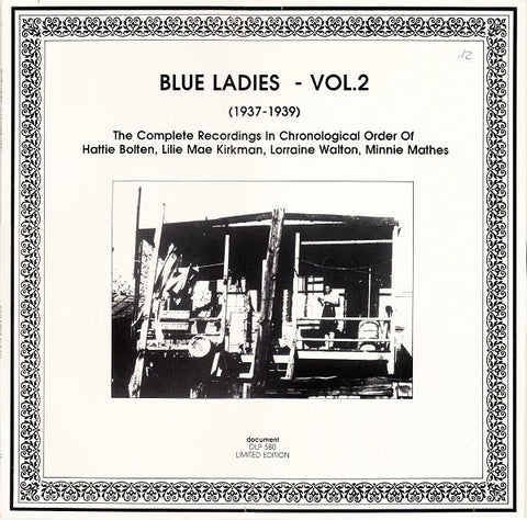 Front cover of Various – Blue Ladies - Vol.2 (1937-1939), Document Records, Austria, 1989