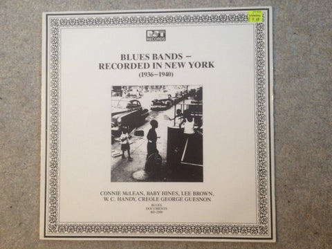 Front cover of Various – Blues Bands - Recorded In New York (1936-1940), Rst Records, Austria, 1990