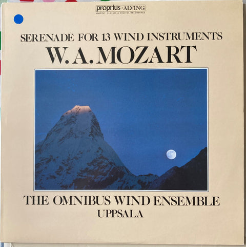 Front cover of Mozart, Omnibus Wind Ensemble – Serenade For 13 Wind Instruments (KV 361 Gran Partita), Proprius, Sweden, 1986