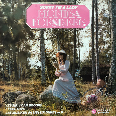 Front cover of Monica Forsberg – Sorry I'm A Lady, Scranta, Sweden, 1977