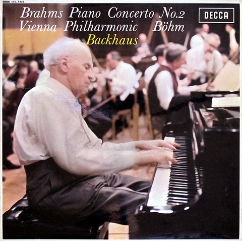 Front cover of Brahms, Vienna Philharmonic, Böhm, Backhaus – Piano Concerto No.2, Decca, UK, 1967