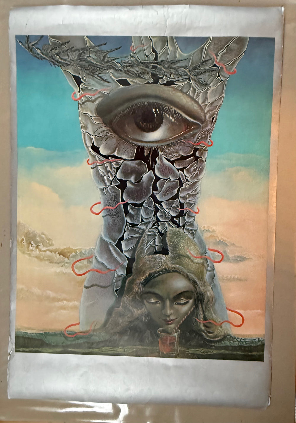 Reflections by Frans Erkelens abstract vintage Poster