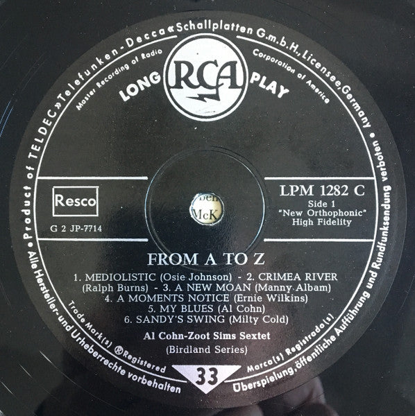 Al Cohn-Zoot Sims Sextet – From A To Z, image 3