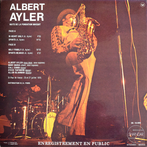 Albert Ayler – Nuits De La Fondation Maeght Volume 1, image 4