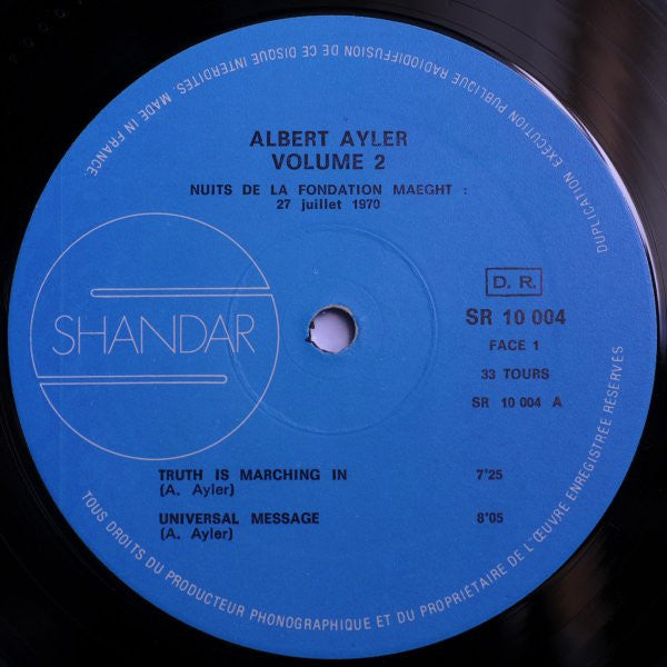 Albert Ayler – Nuits De La Fondation Maeght Volume 2, image 4