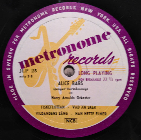 Alice Babs – Alice Babs Sjunger Flerstämmigt Vol. 1, image 3