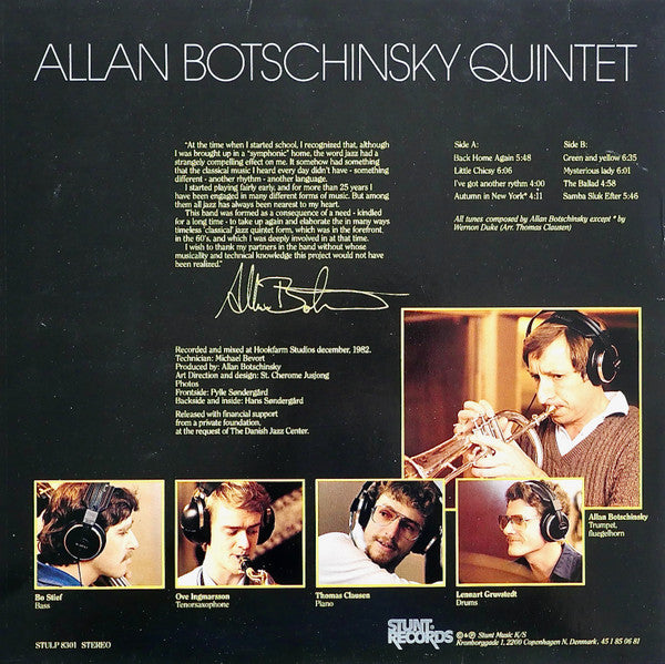 Allan Botschinsky Quintet – Allan Botschinsky Quintet, image 2