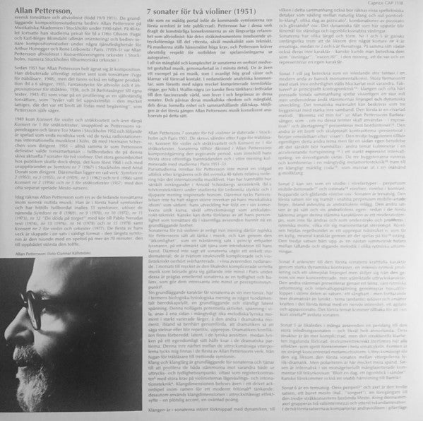 Allan Pettersson, Josef Grünfarb, Karl-Ove Mannberg – Sonater För Två Violiner, image 3