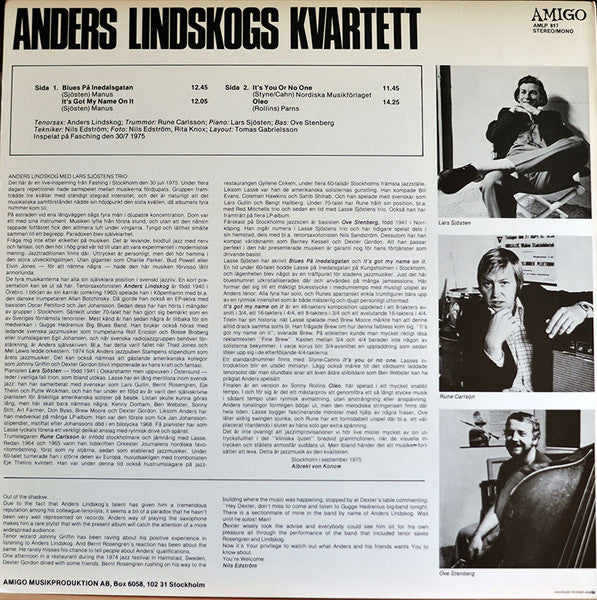 Anders Lindskogs Kvartett – Anders Lindskogs Kvartett, image 2