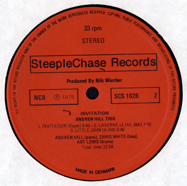 Andrew Hill Trio – Invitation, image 4