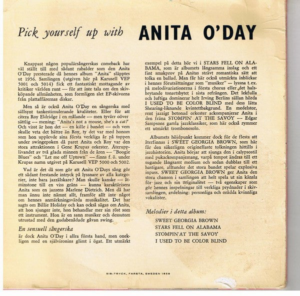 Anita O'Day – Pick Yourself Up With Anita O'Day 1, image 2