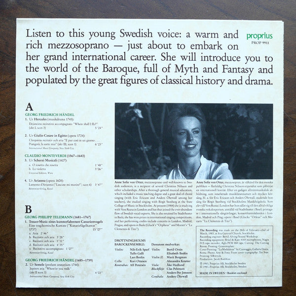 Anne Sofie Von Otter – Händel, Monteverdi, Telemann, image 3