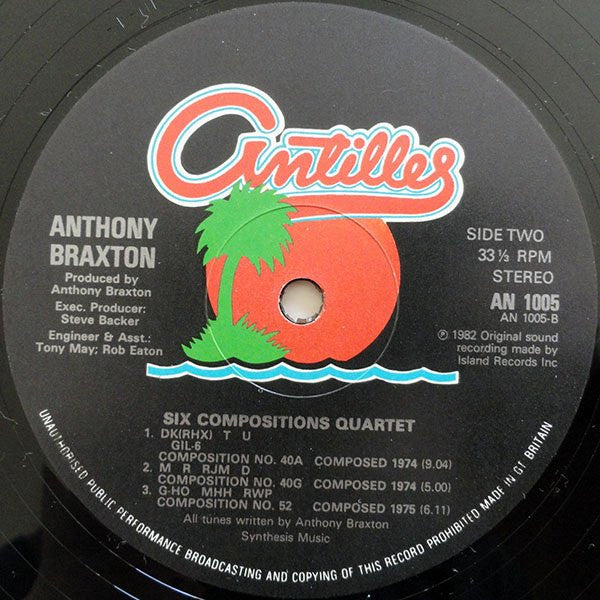 Anthony Braxton – Six Compositions: Quartet, image 4
