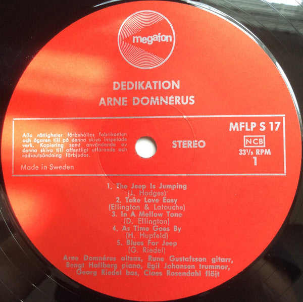 Arne Domnérus – Dedikation (En Tribut Till Johnny Hodges), image 4