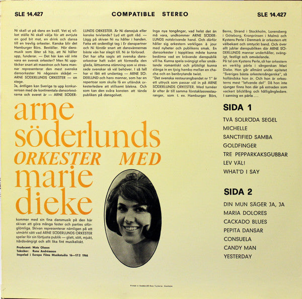 Arne Söderlunds Orkester Med Marie Dieke – Arne Söderlunds Orkester Med Marie Dieke, image 2