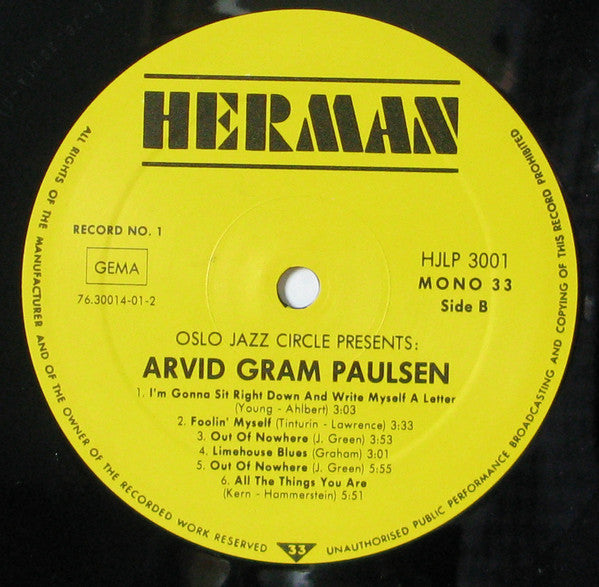 Arvid Gram Paulsen And Mikkel Flagstad And Kristian Bergheim – Oslo Jazz Circle Presents: Arvid Gram Paulsen, Mikkel Flagstad, Kristian Bergheim, image 5