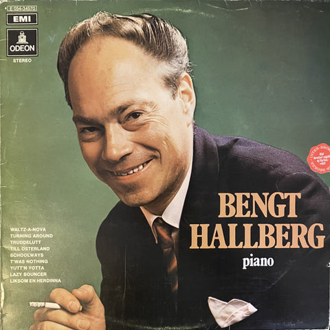 Front cover of Bengt Hallberg – Piano, Odeon, Sweden