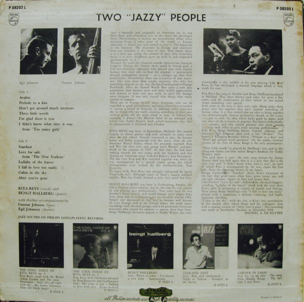 Bengt Hallberg / Rita Reys – Two Jazzy People, image 2