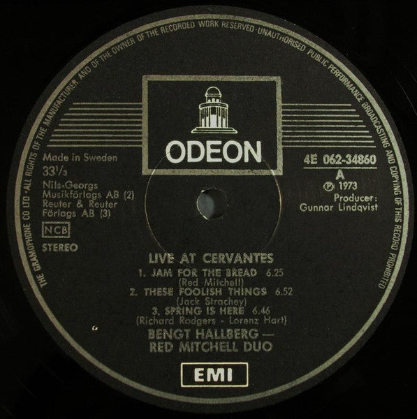 Bengt Hallberg/Red Mitchell Duo – Live at Cervantes, image 3