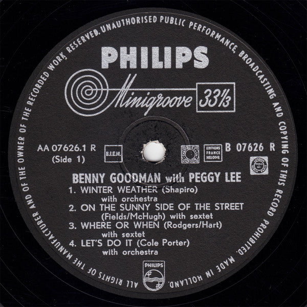 Benny Goodman With Peggy Lee – Benny Goodman With Peggy Lee, image 3