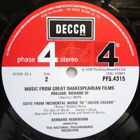 Bernard Herrmann, The National Philharmonic Orchestra – Music From Great Shakespearean Films, image 4