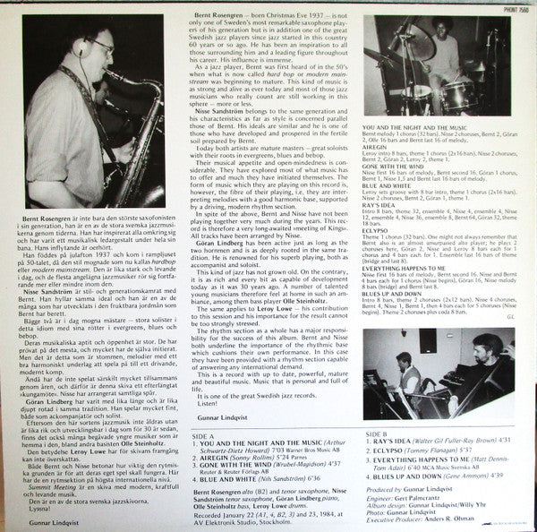 Bernt Rosengren Nisse Sandström Quintet – Summit Meeting, image 2