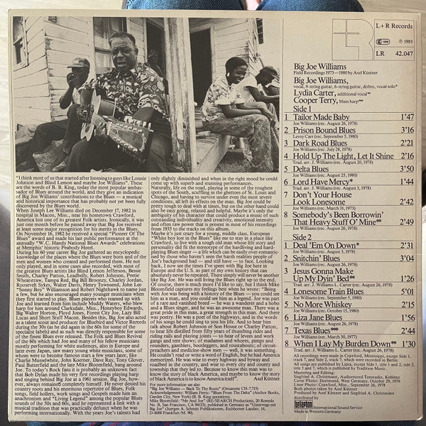 Big Joe Williams – 1973 - 80 Field Recordings, image 2