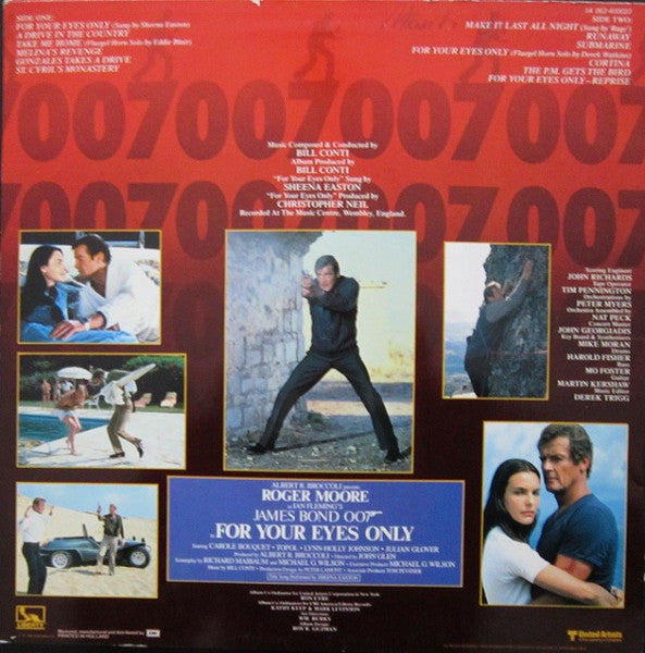 Bill Conti – For Your Eyes Only (Original Motion Picture Soundtrack), image 2