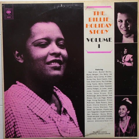 Front cover of Billie Holiday – The Billie Holiday Story Volume I, CBS, Netherlands, 1973
