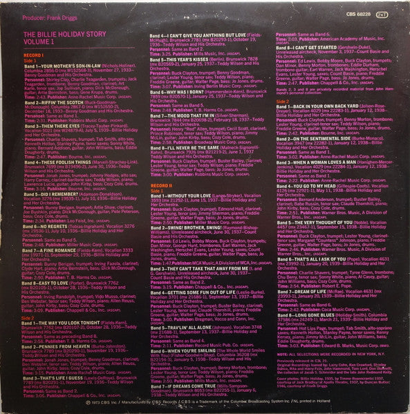 Billie Holiday – The Billie Holiday Story Volume I, image 4