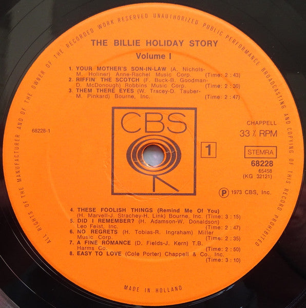 Billie Holiday – The Billie Holiday Story Volume I, image 5
