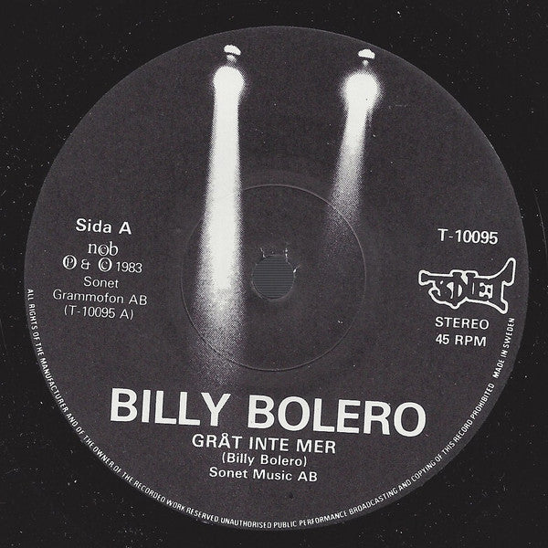 Billy Bolero – Gråt Inte Mer, image 3