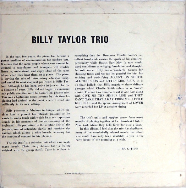 Billy Taylor Trio – Cocktail Party, image 2