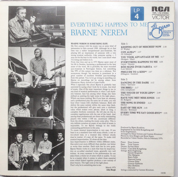 Bjarne Nerem – Everything Happens To Me, image 4