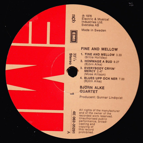 Björn Alke Quartet – Fine And Mellow, image 3