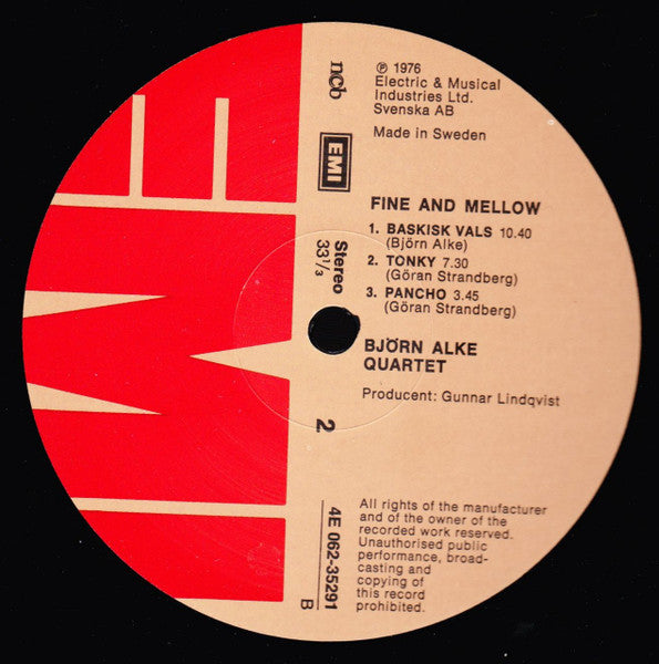 Björn Alke Quartet – Fine And Mellow, image 4
