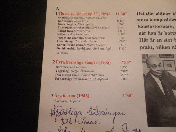 Bo Linde, Margareta Jonth, Carl Rune Larsson – Naiva Sånger, Barnsliga Sånger Samt Annas Sagor, image 2