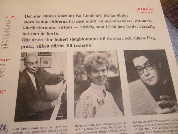 Bo Linde, Margareta Jonth, Carl Rune Larsson – Naiva Sånger, Barnsliga Sånger Samt Annas Sagor, image 4