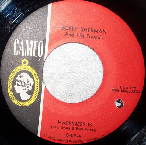 Front cover of Bobby Sherman – Happiness Is, Cameo, US, 1965