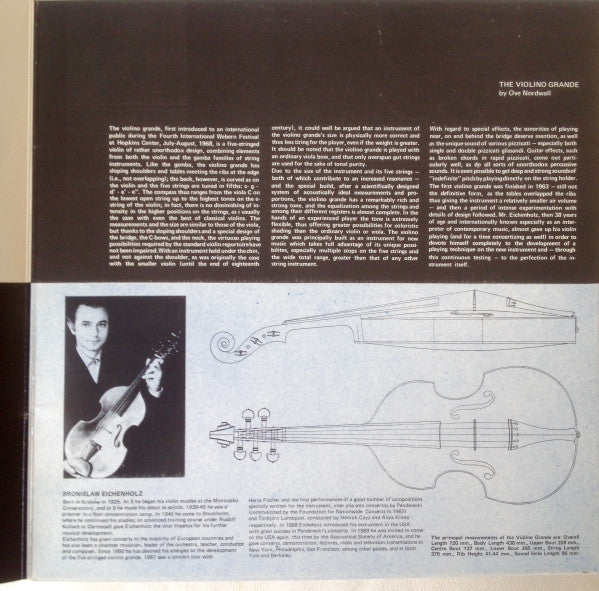 Bronisław Eichenholz, Herta Fischer – New Swedish Instruments: Violino Grande, Bolin Grand Piano, image 3