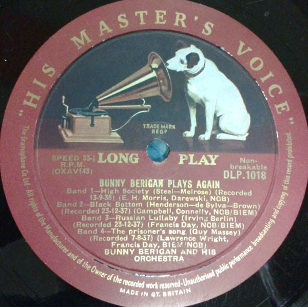 Bunny Berigan And His Orchestra – Bunny Berigan Plays Again, image 3
